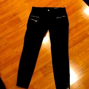 Black zipper detail jeans